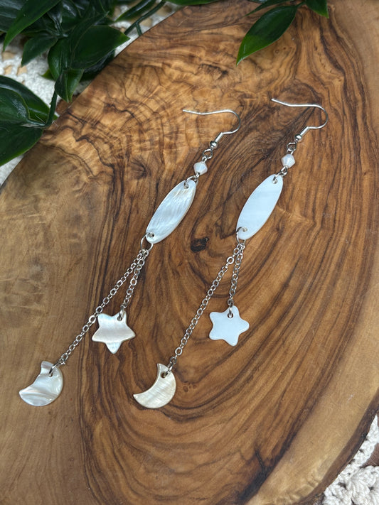 Celestial Shell Dangles