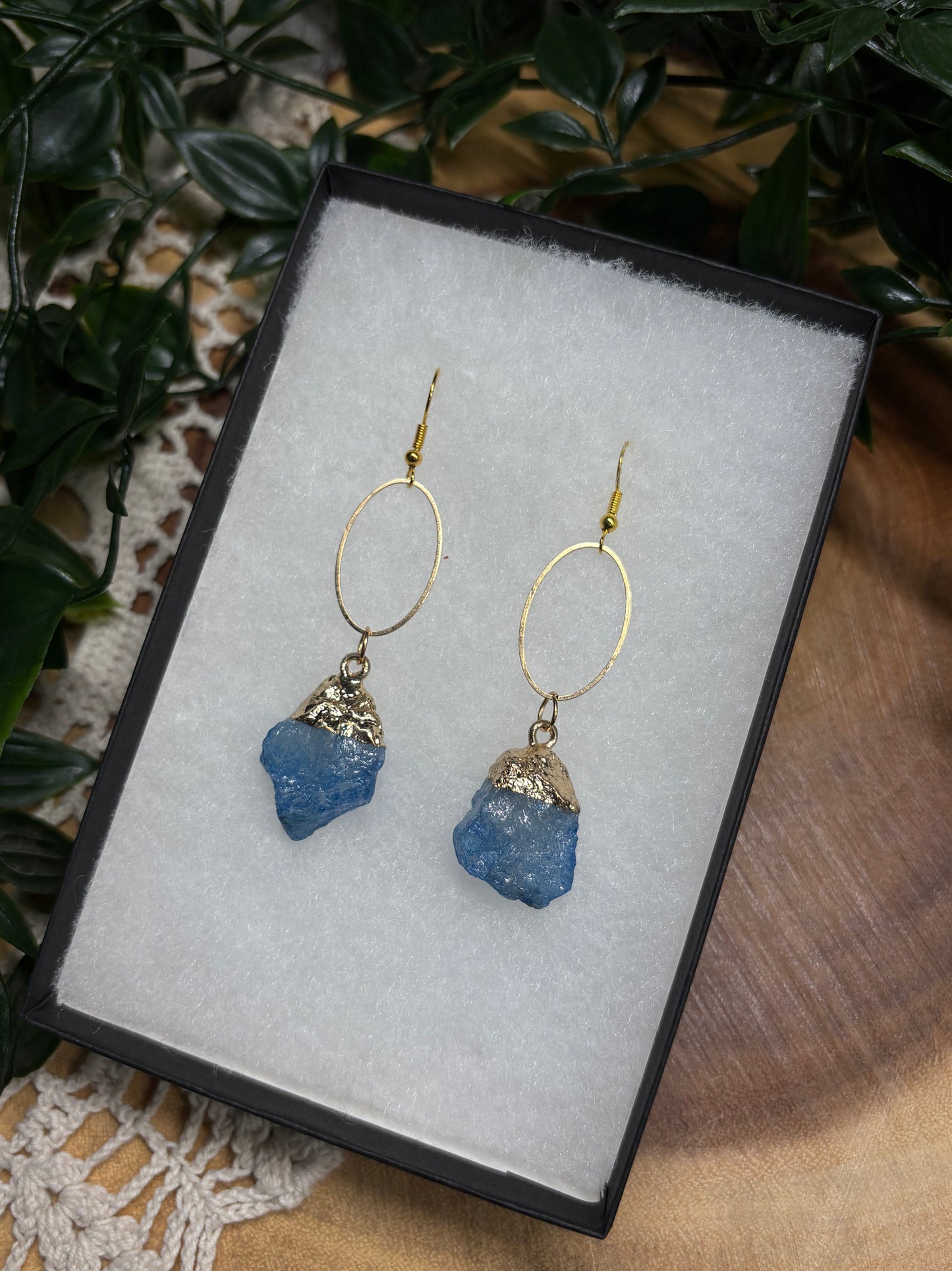 Blue Quartz Earrings