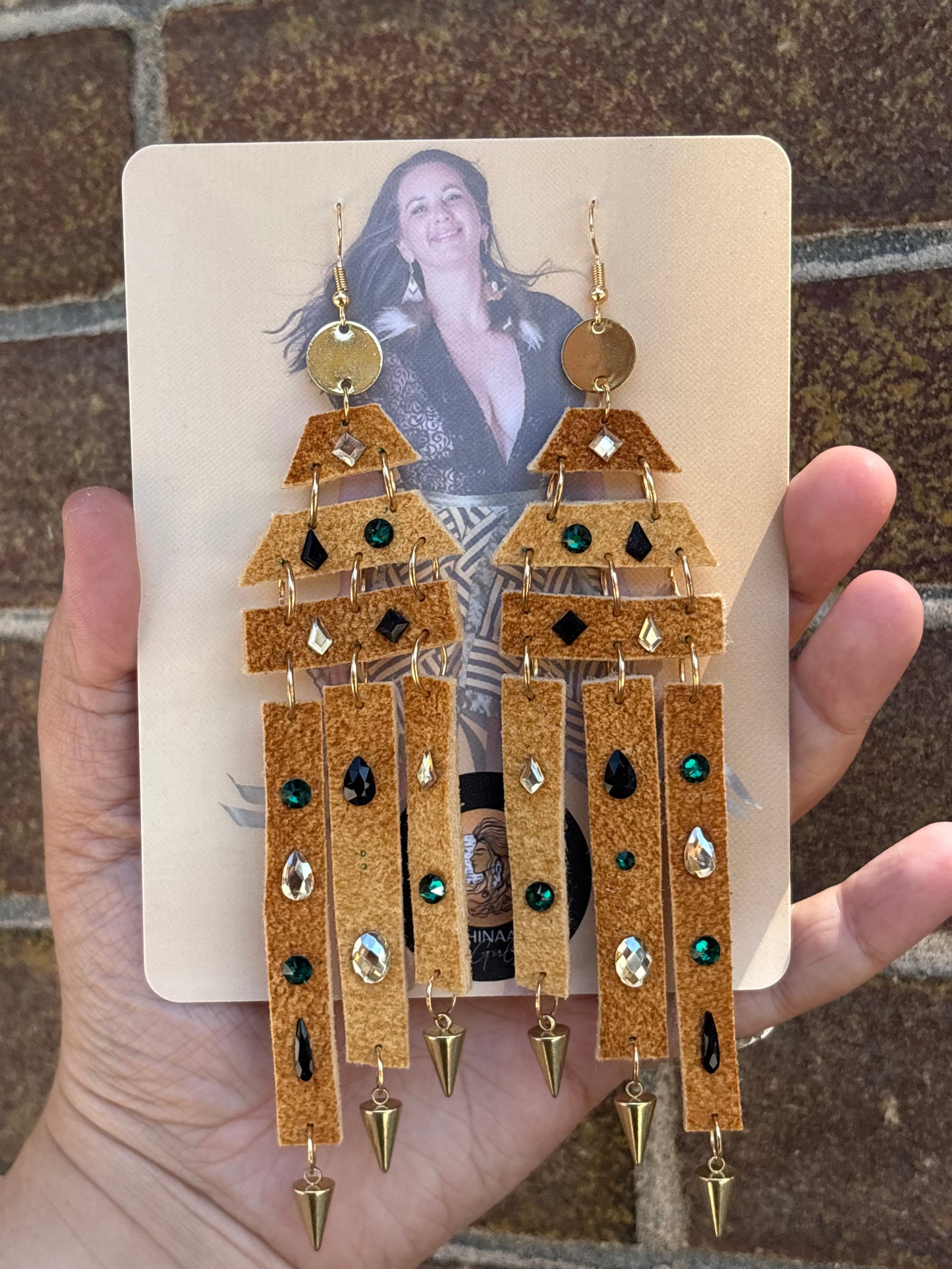 Home Tanned Moose Hide Earrings