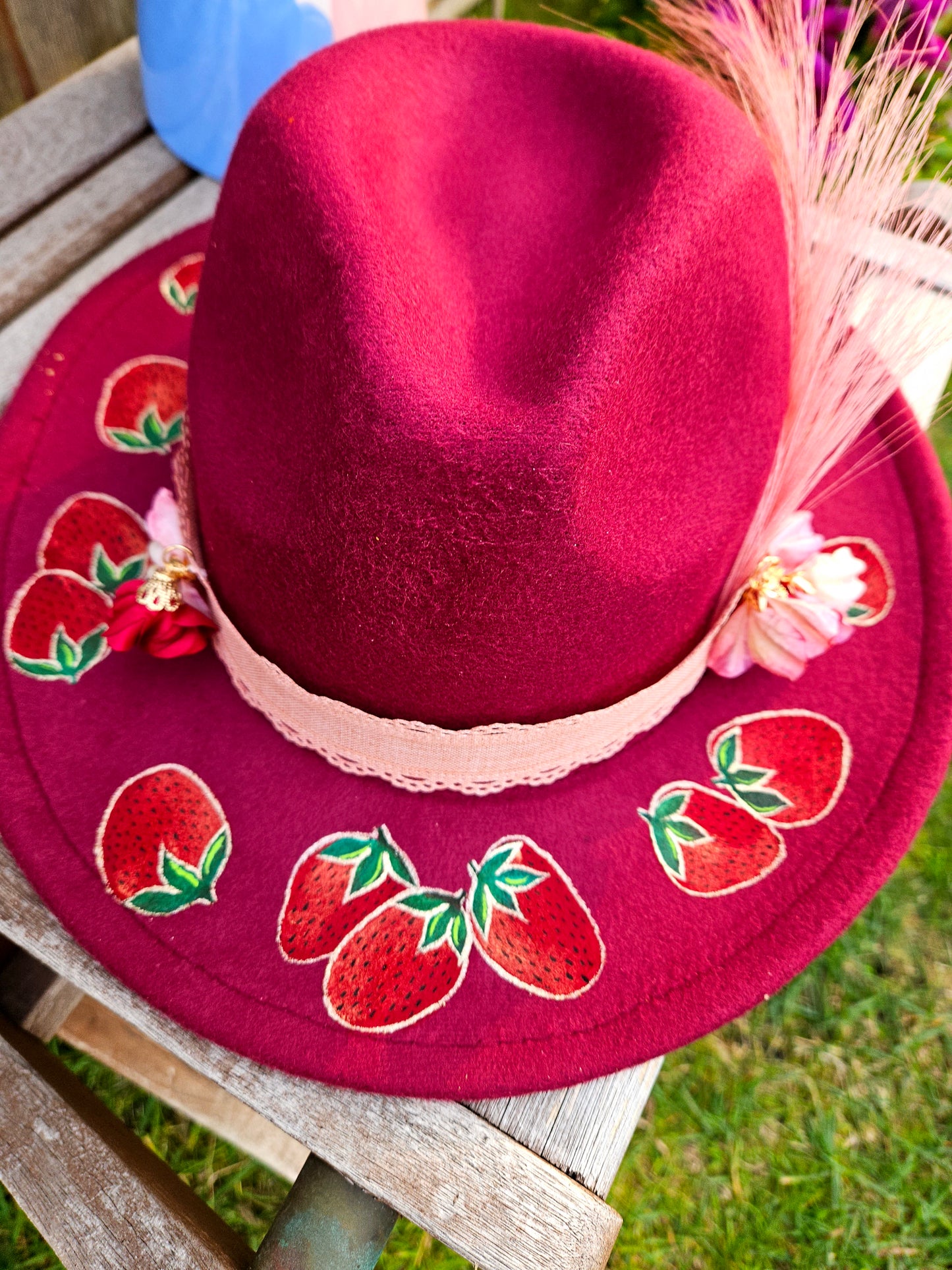 Handpainted Heart Medicine Fedora