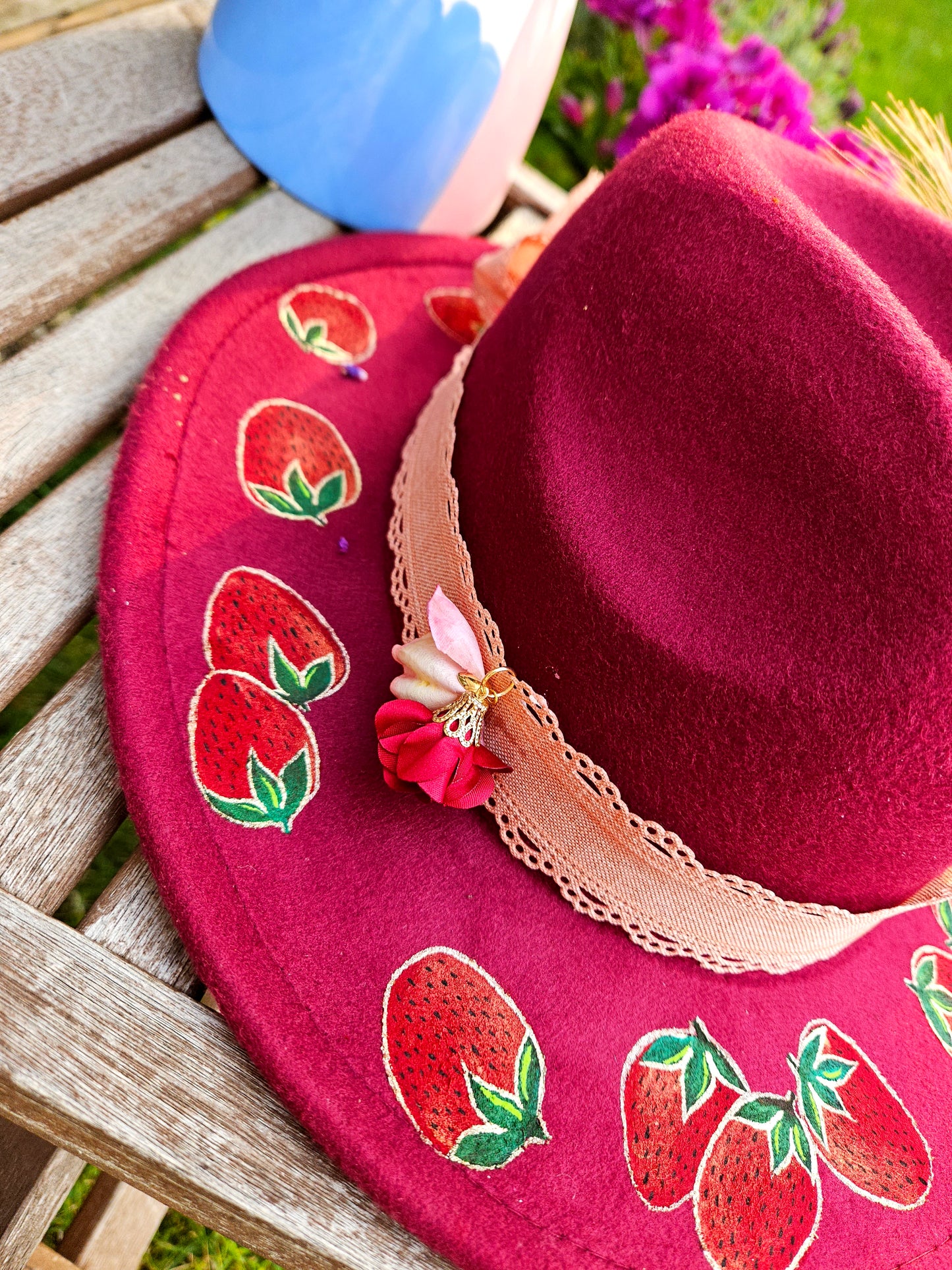Handpainted Heart Medicine Fedora
