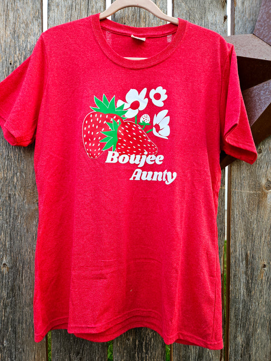 Boujee Aunty T-Shirt - Heather Red