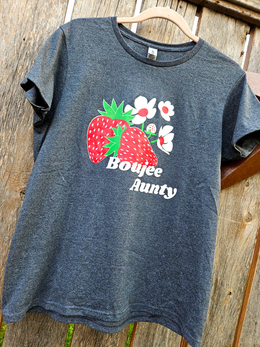 Boujee Aunty T-Shirt - Heather Grey