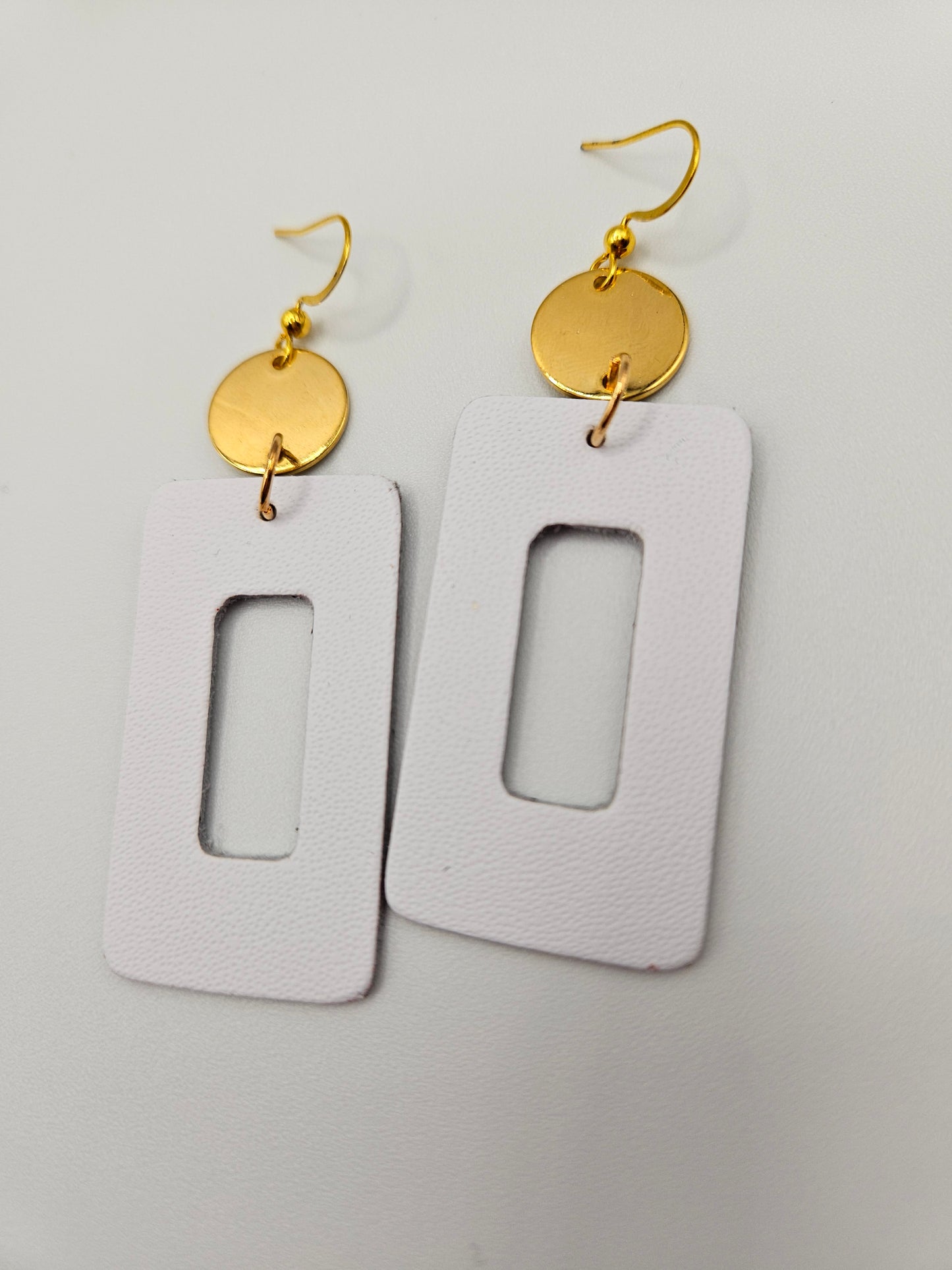Leather drop earrings