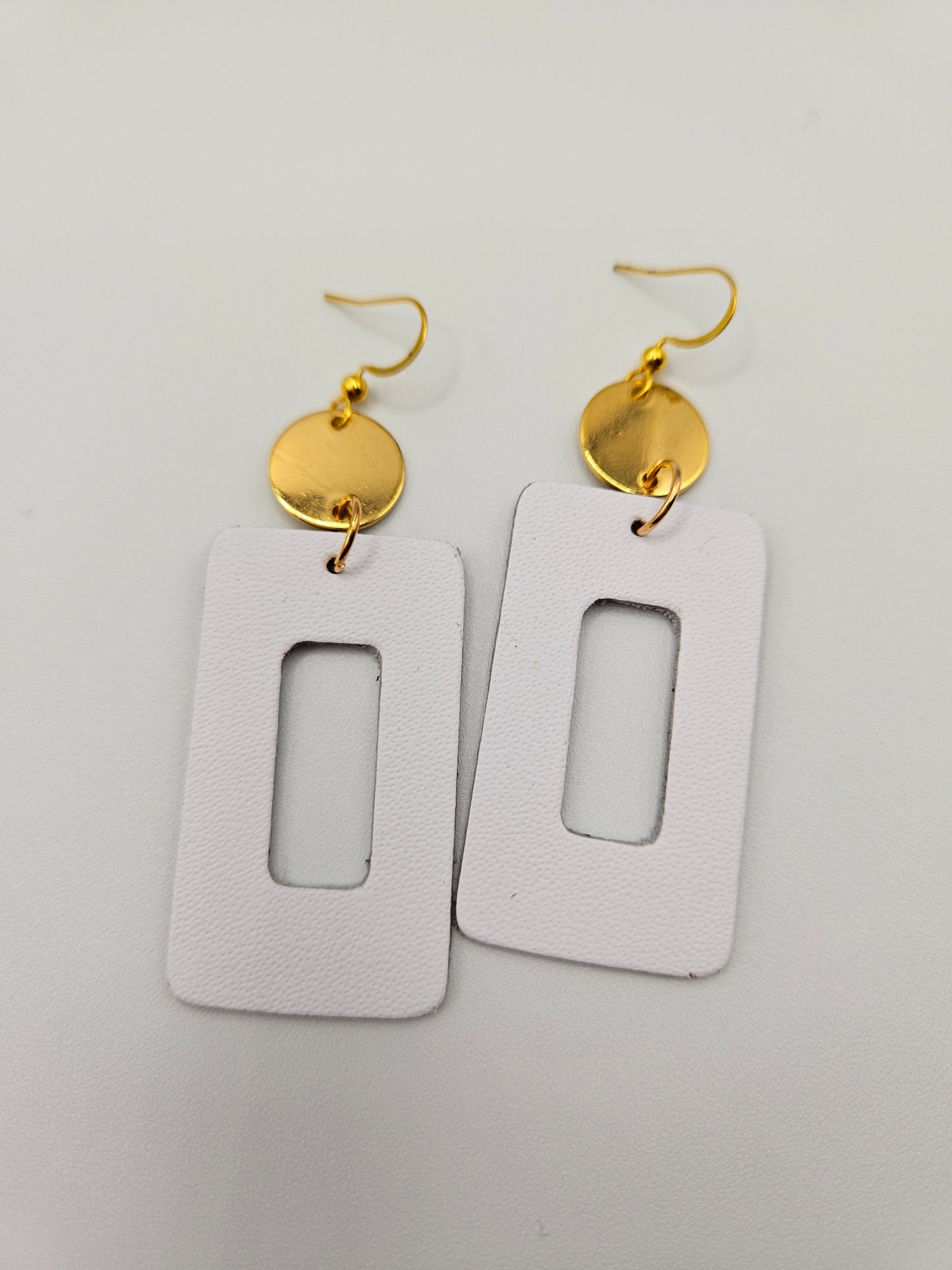 Leather drop earrings