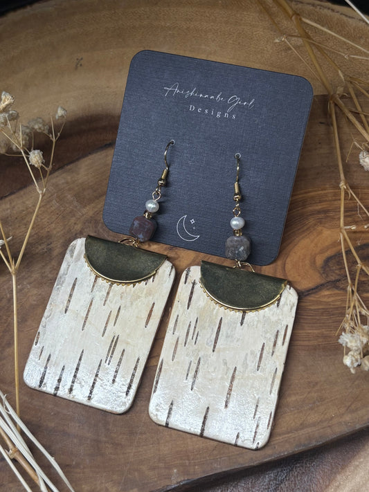 Birchbark, Picture Jasper, & Fresh Water Pearl