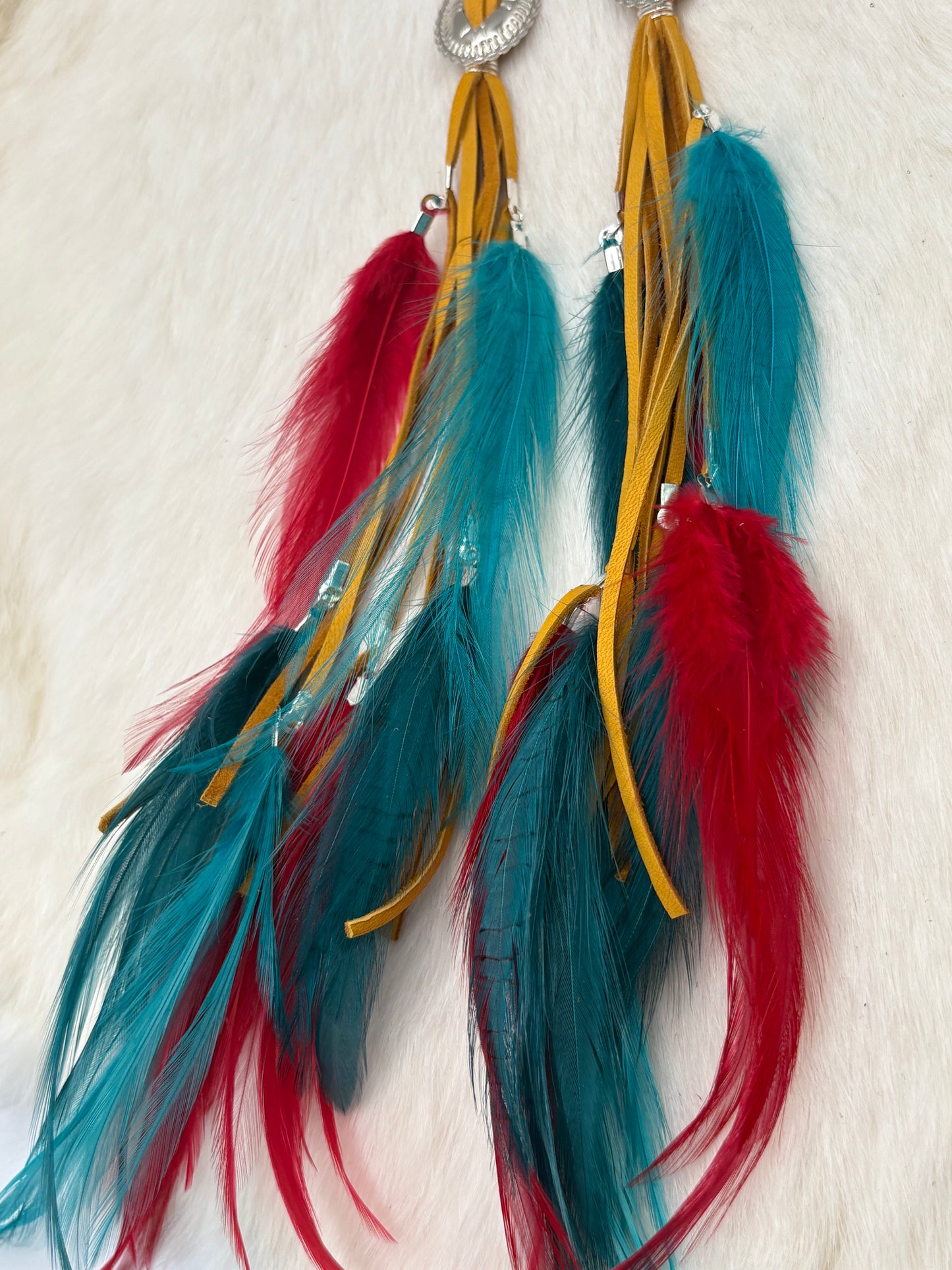 Concho Feather Earrings
