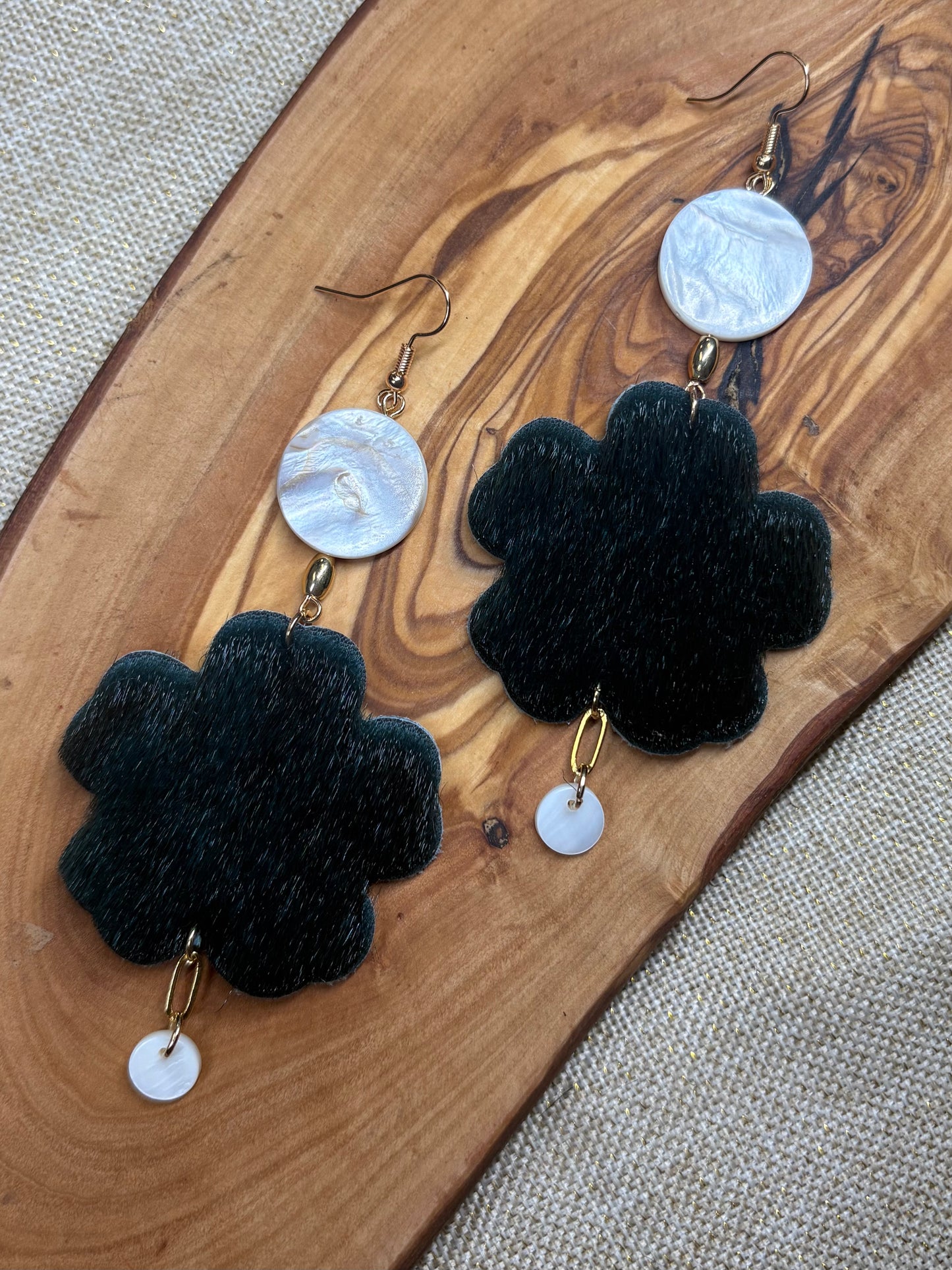 Shell & Sealskin Earring