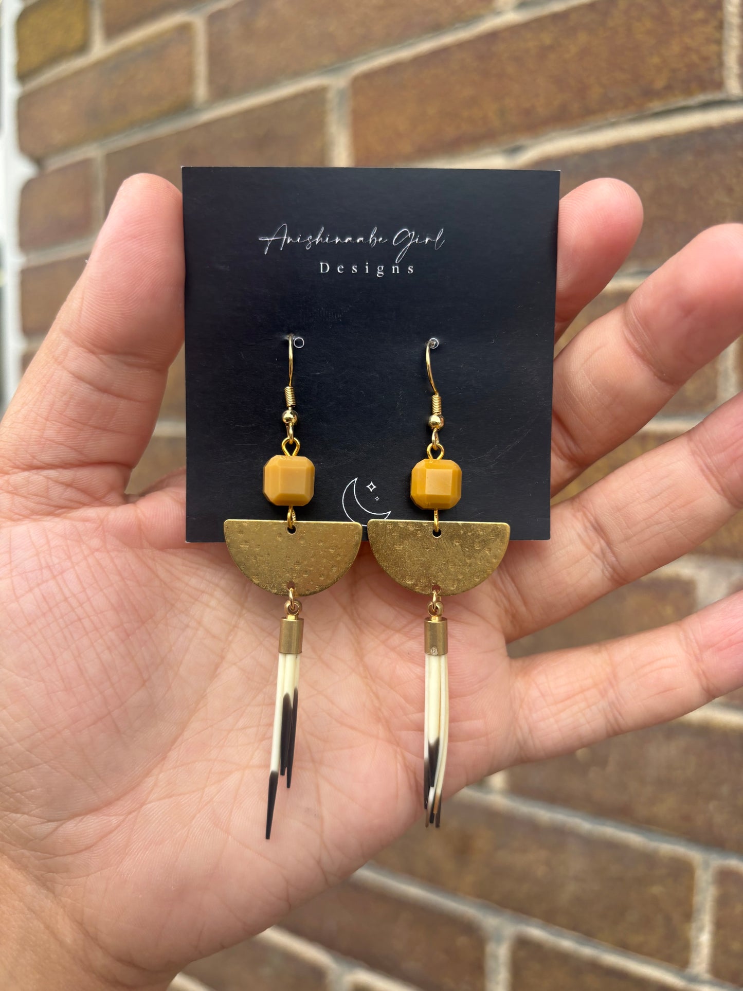 Porcupine Quill Drop Earrings