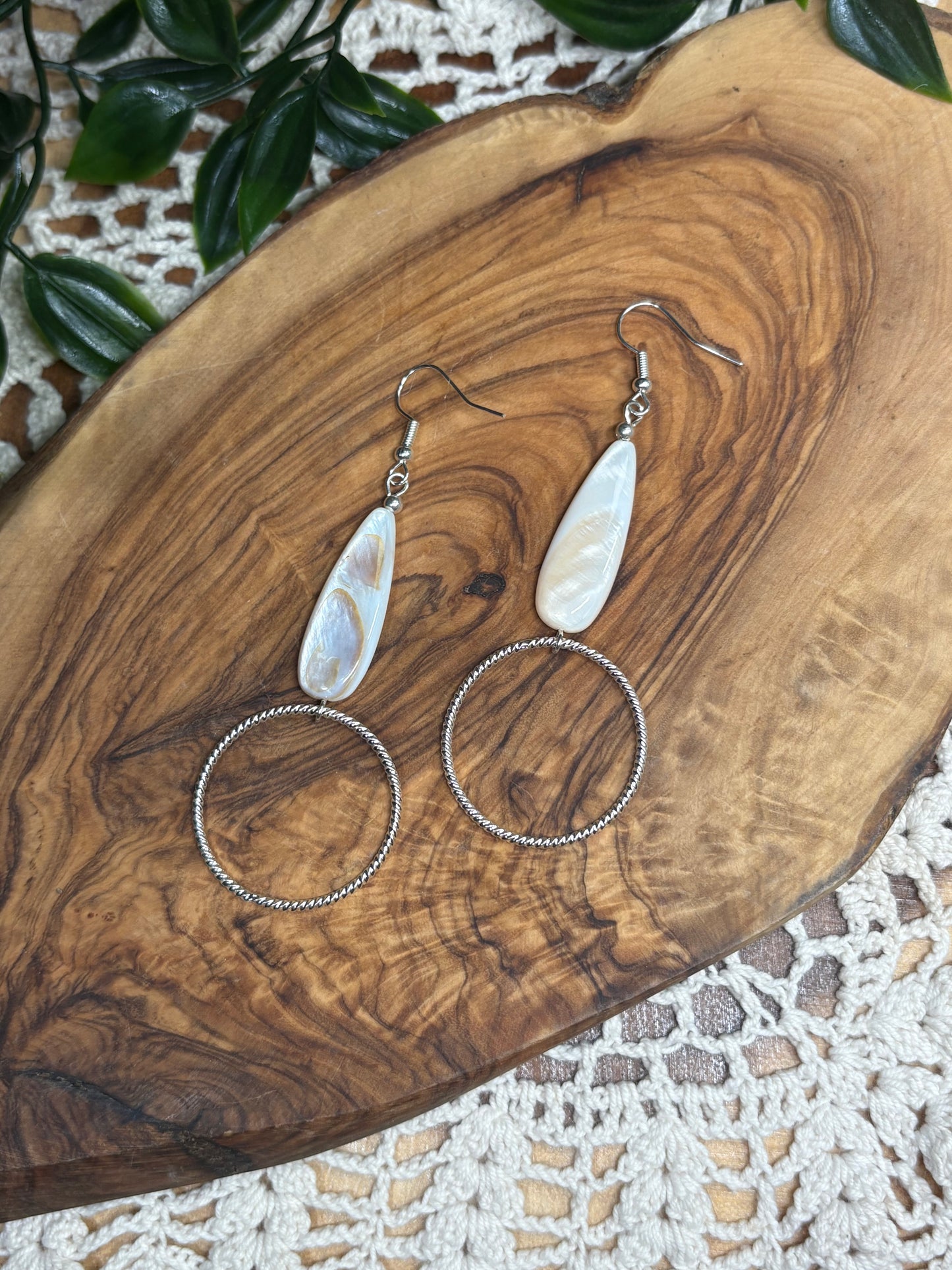 Gold Shell Drop Earrings