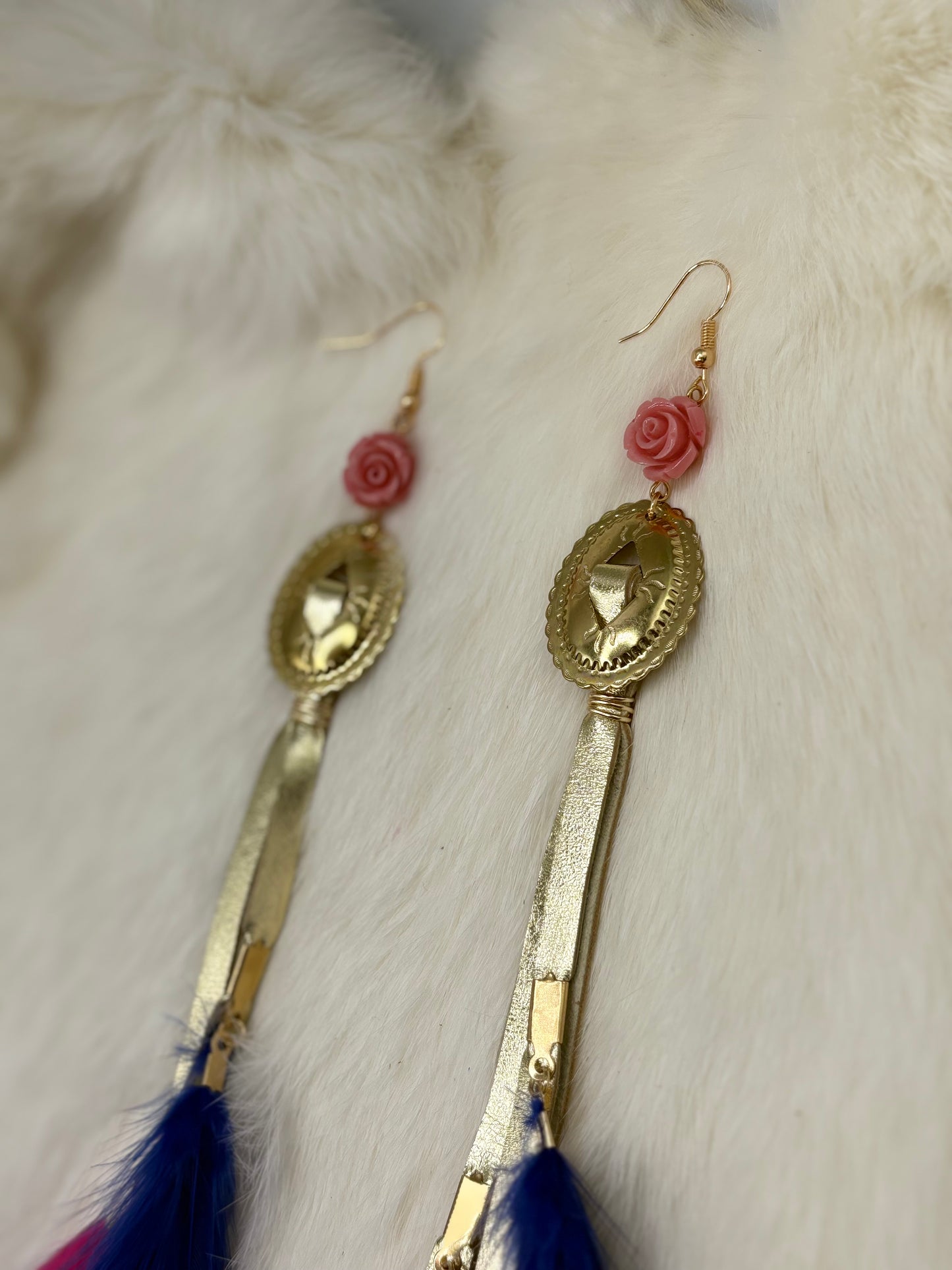 Electric Glam Feather Earrings
