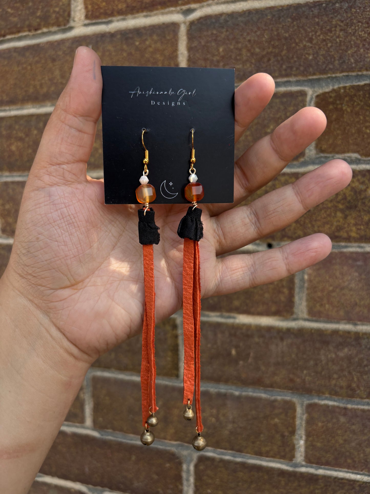 Leather Bell Earrings