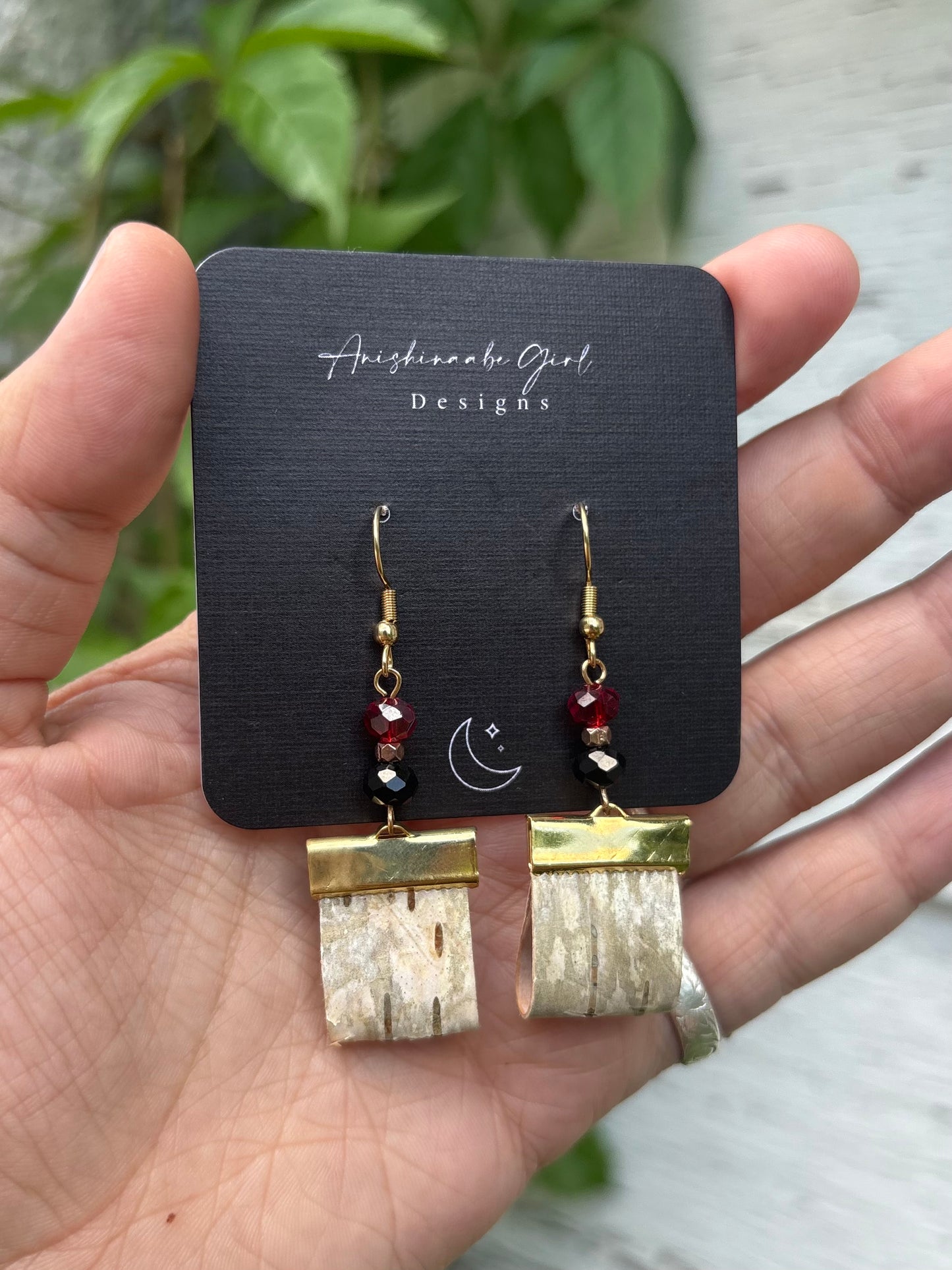 Folded Birchbark Earrings