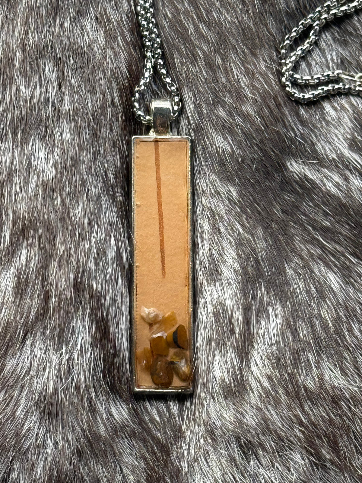 Unisex Resin Birchbark Necklace