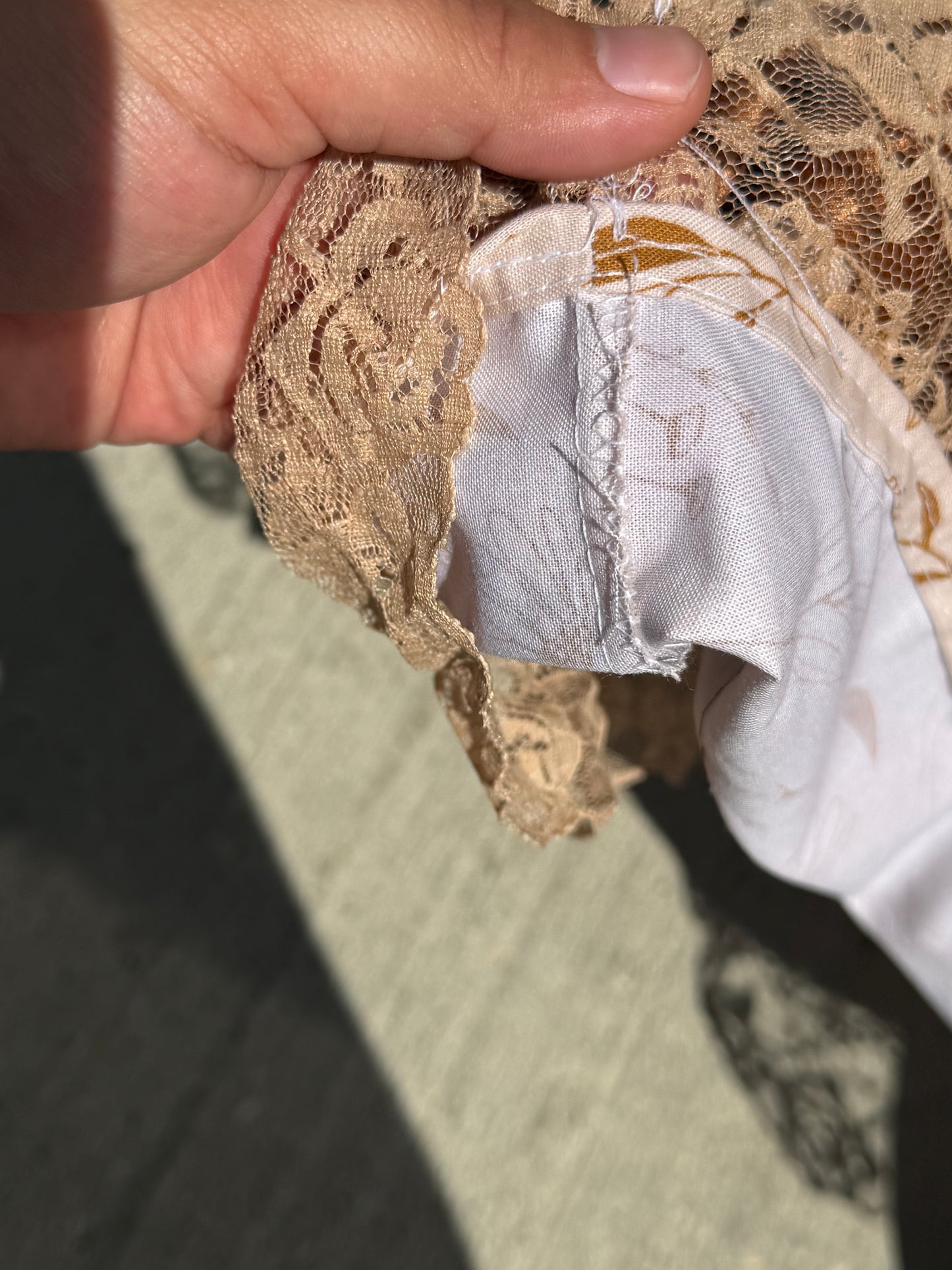 Gold Flowers Ribbon Skirt by No Roots No Wings