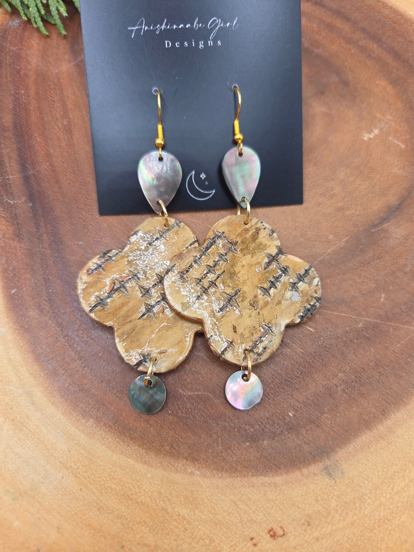 Birchbark Florals with Shells