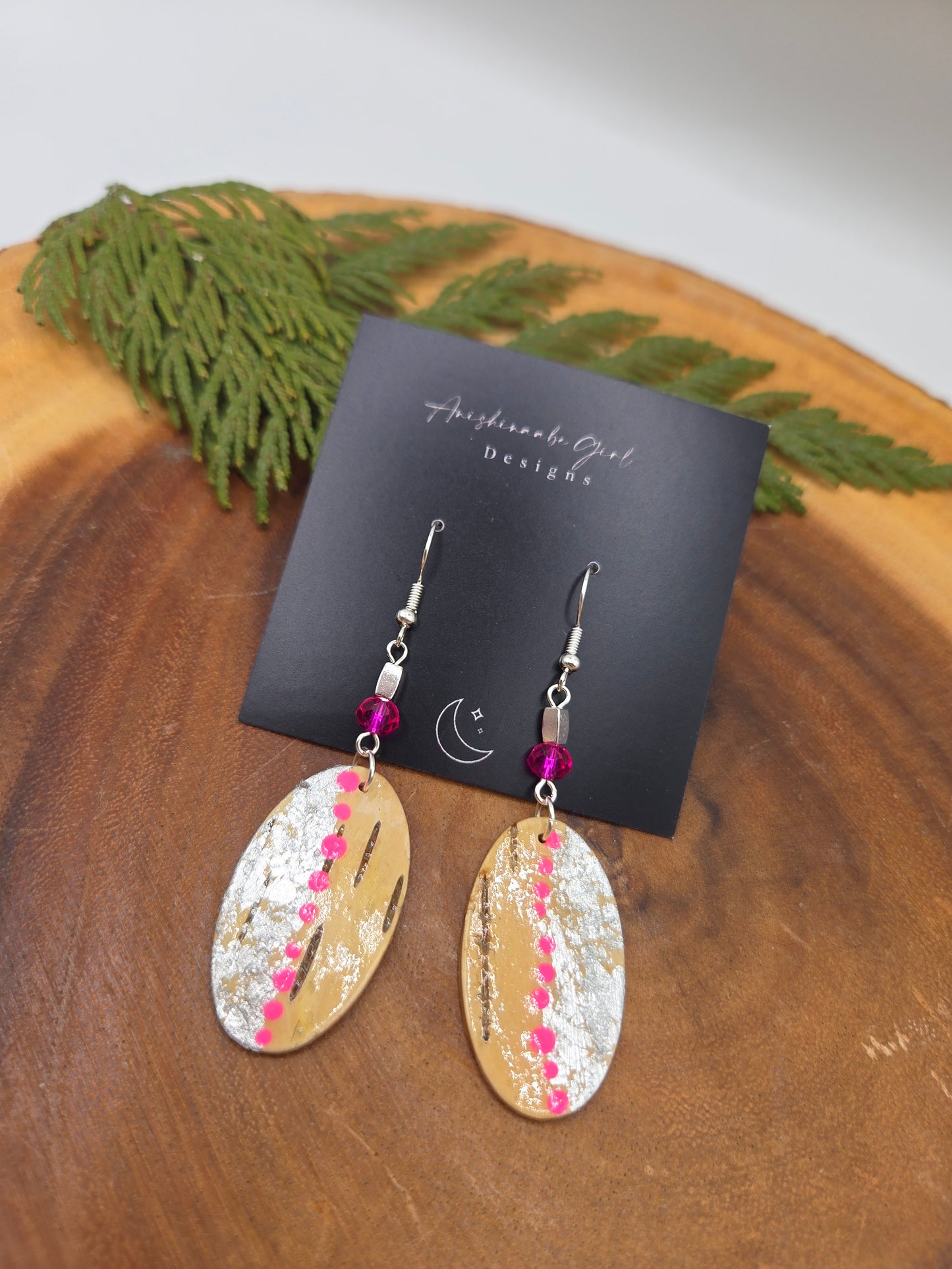 Birchbark Oval Drops