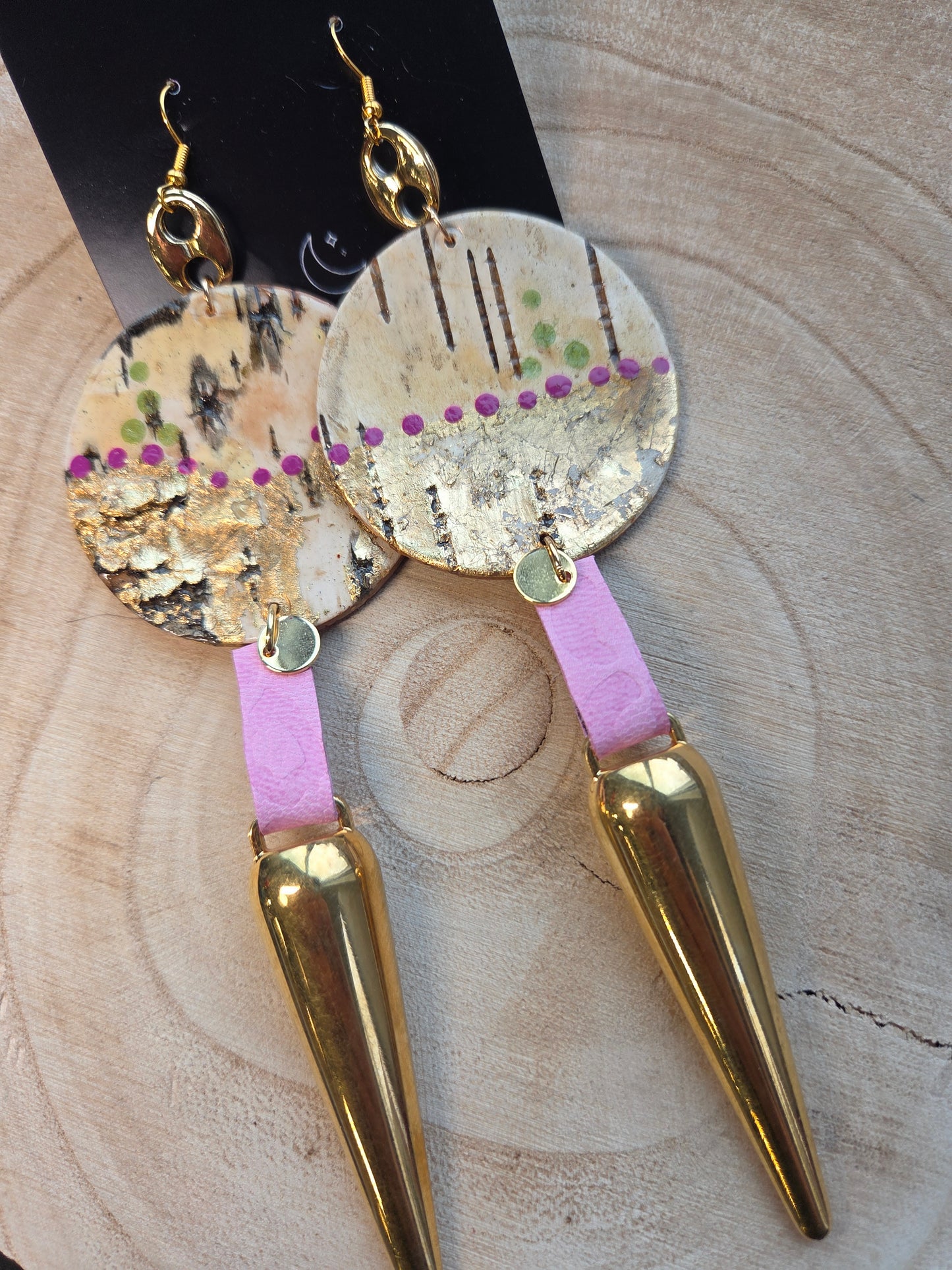 Gold Gilded Birchbark Earrings