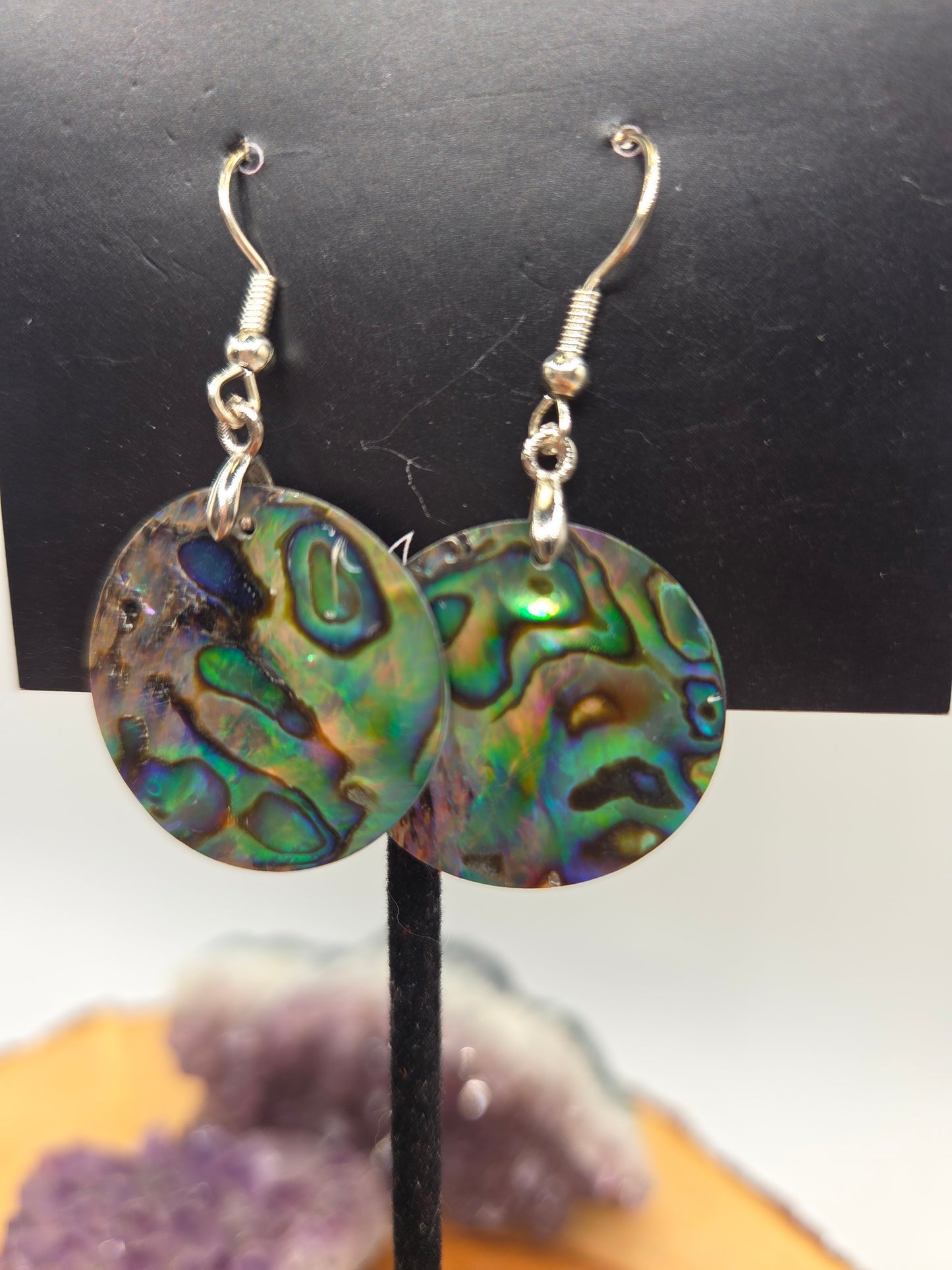Abalone Shell Earrings circle
