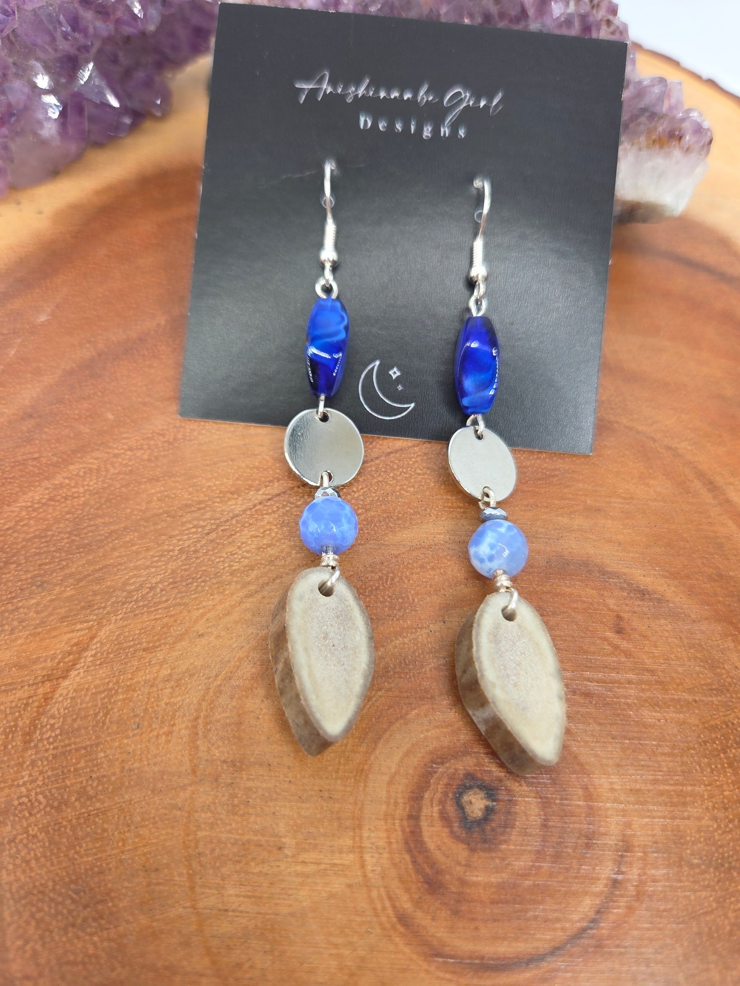 Caribou Antler Drop Earrings