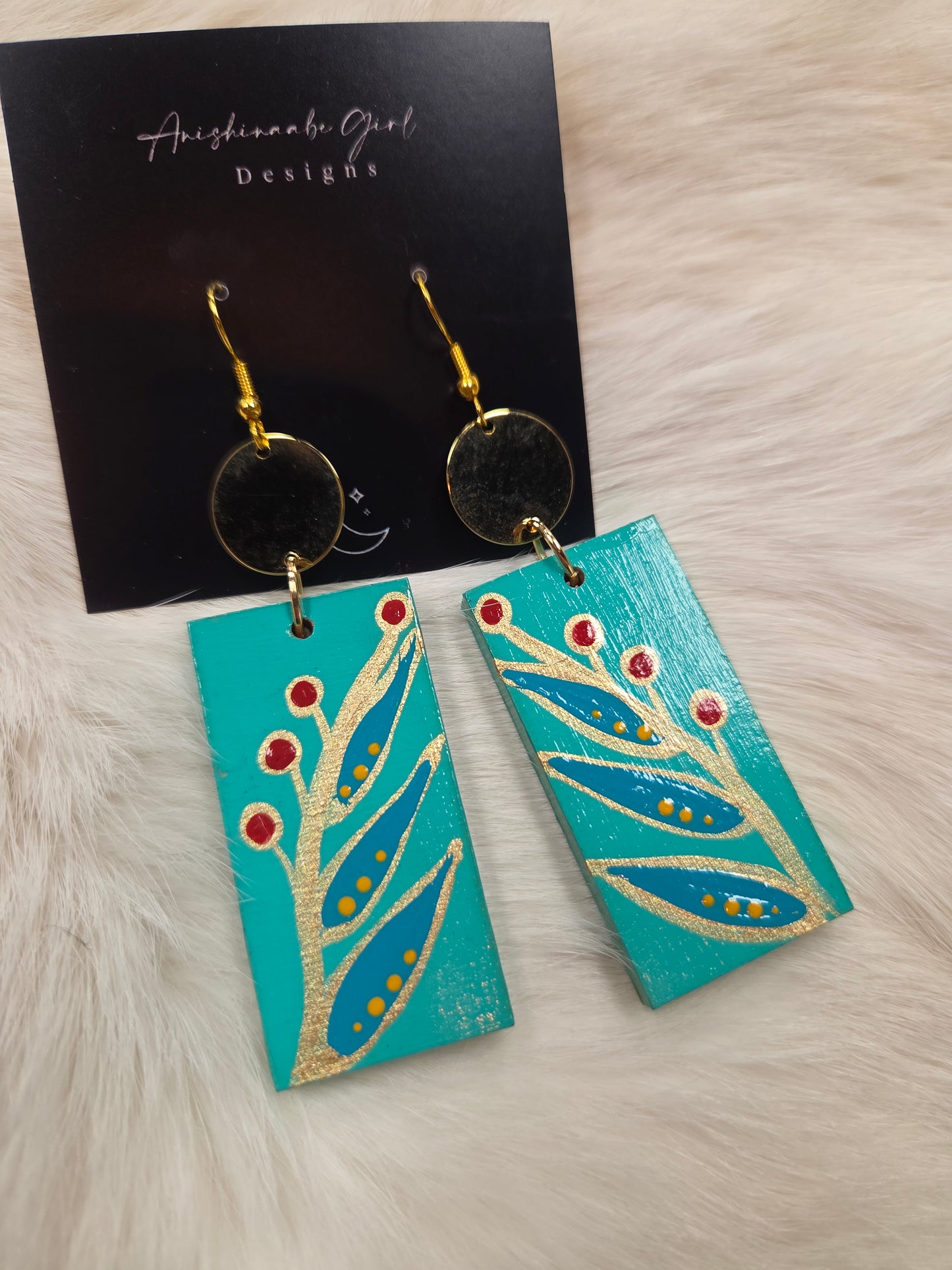 Floral Painted Earrings