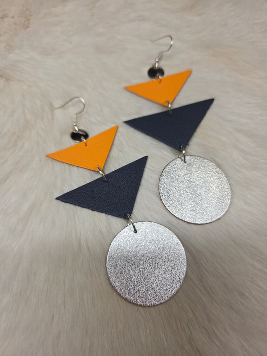 Leather Stack Earrings