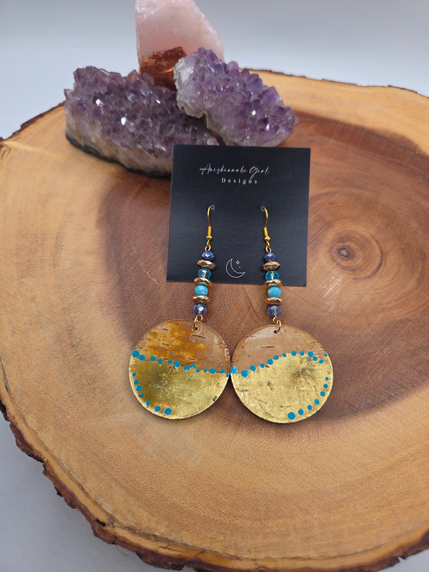 Gold Gilded birchbark Earrings