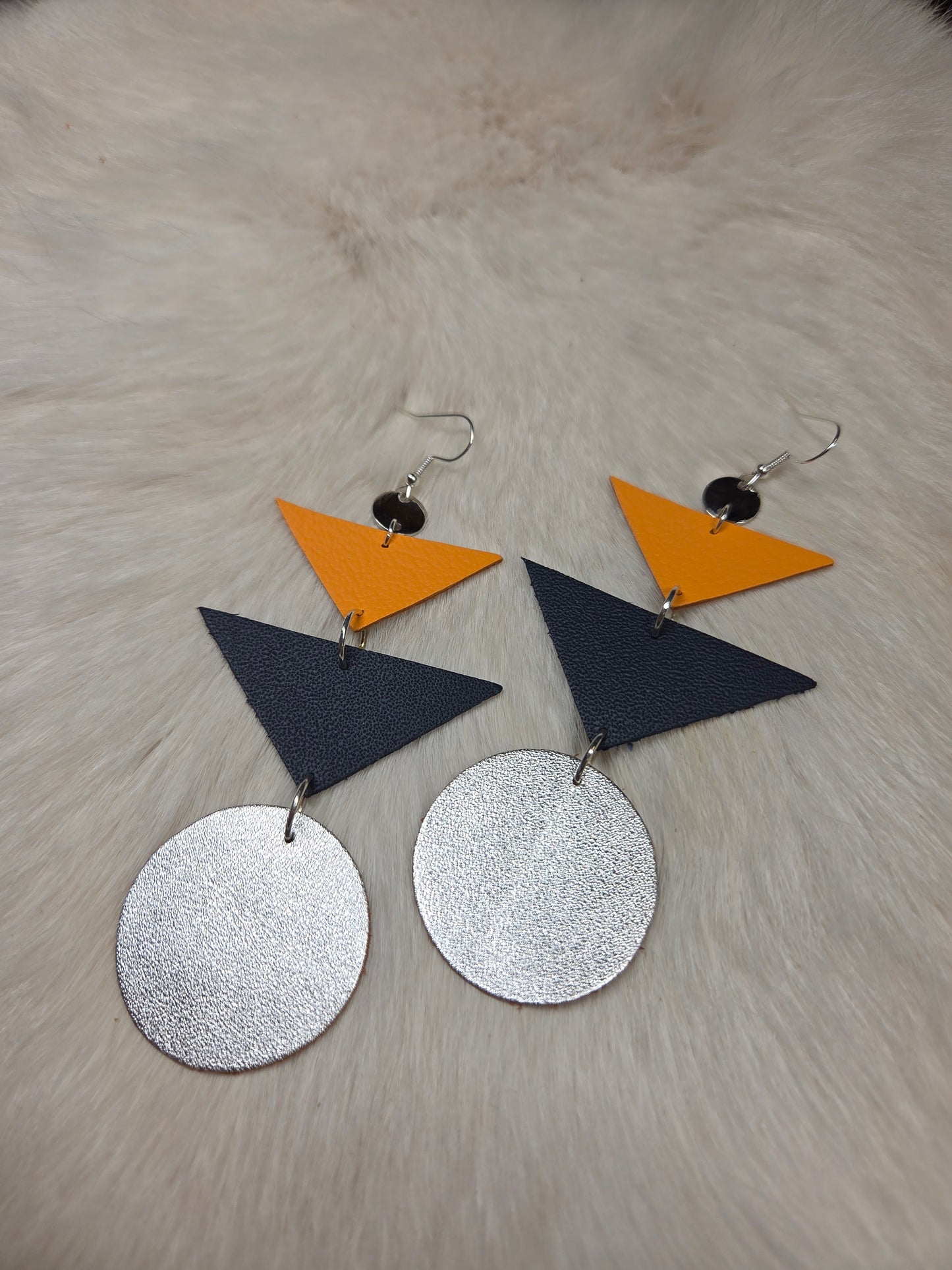 Leather Stack Earrings