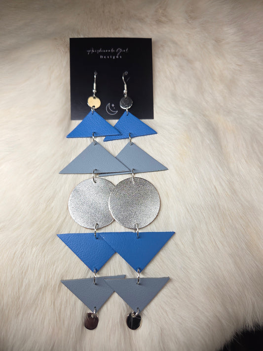 Leather Geometric Shoulder Dusters