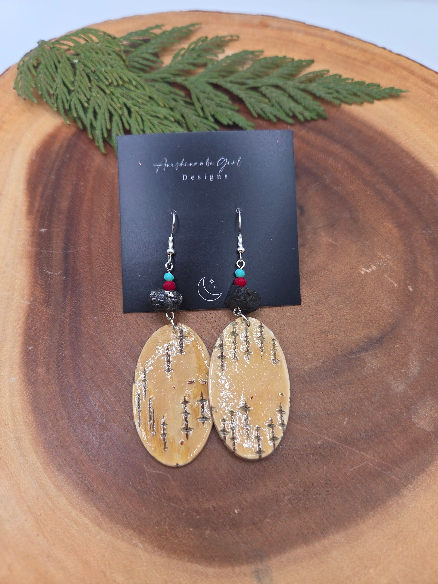 Birchbark with tourmaline