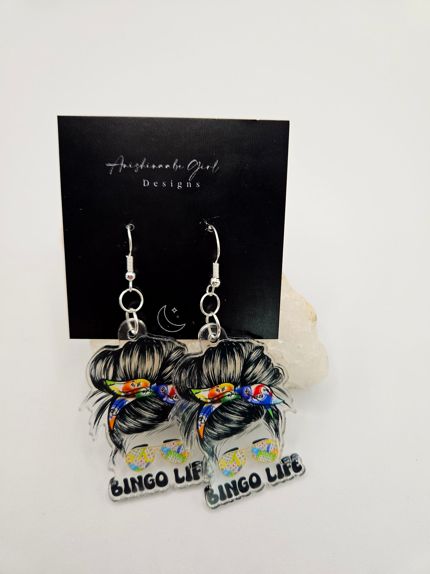 Bingo Life Acrylic Earrings