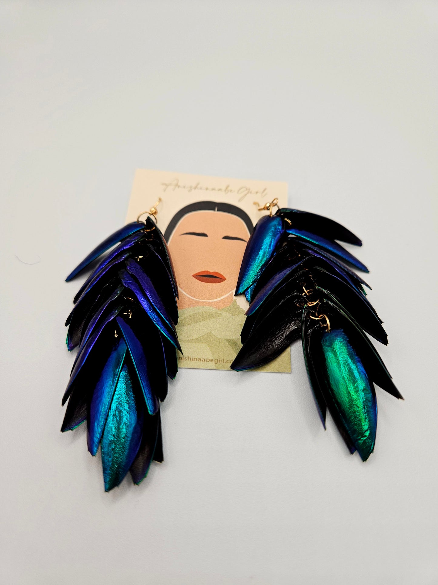 Beetle Wing Earrings medium