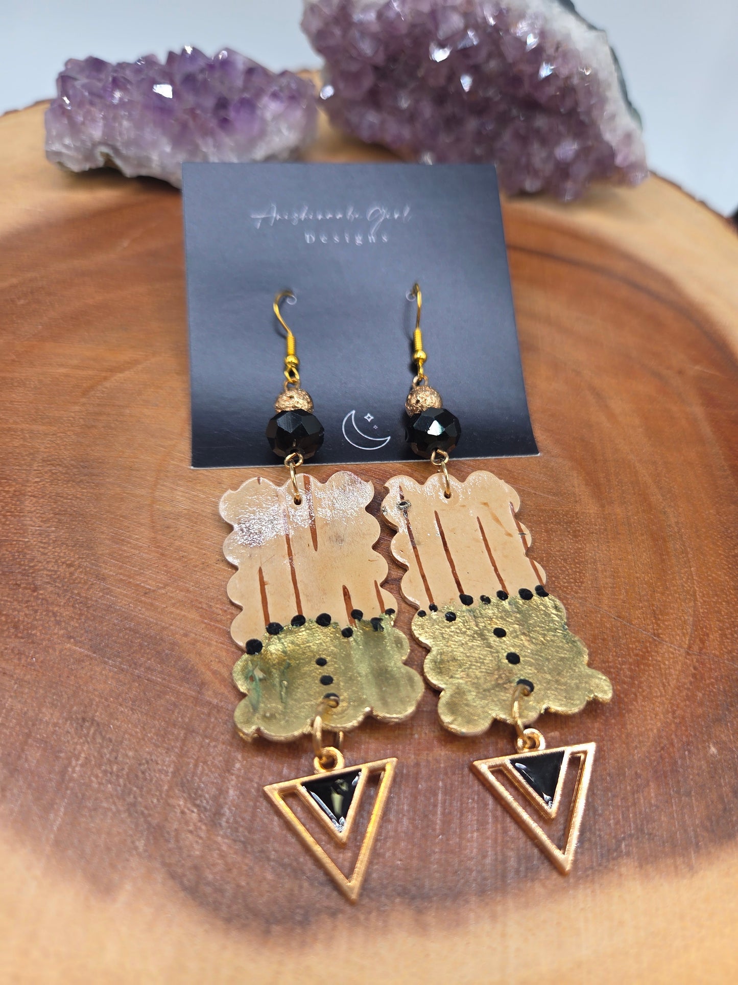 Gold Gilded Birchbark Earrings