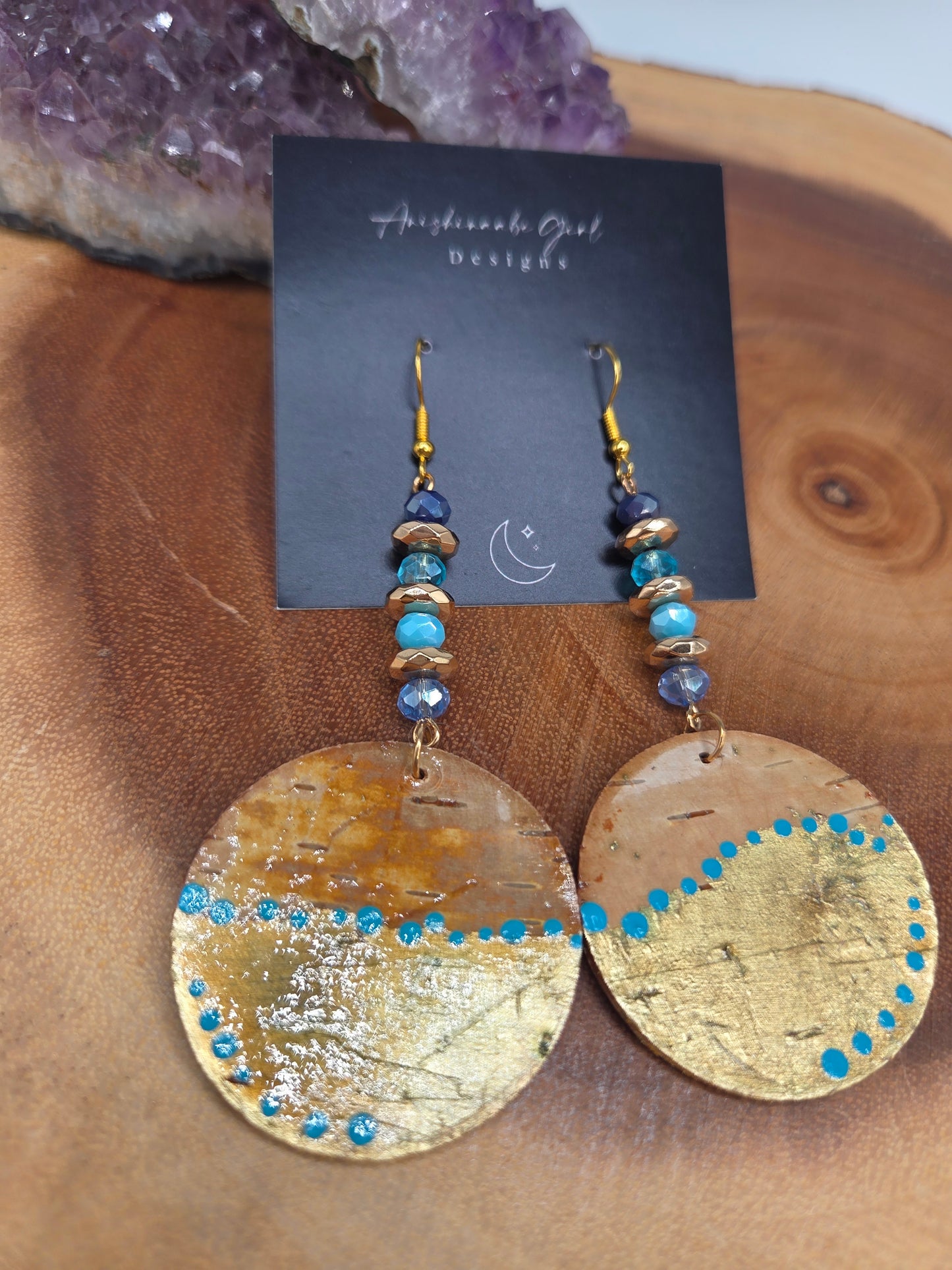 Gold Gilded birchbark Earrings