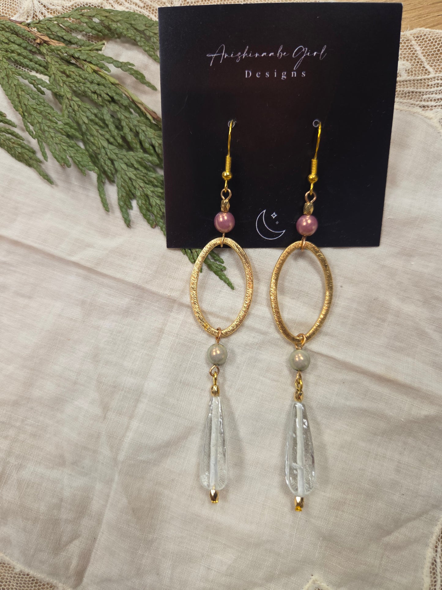 Vintage Glass Drop Earrings