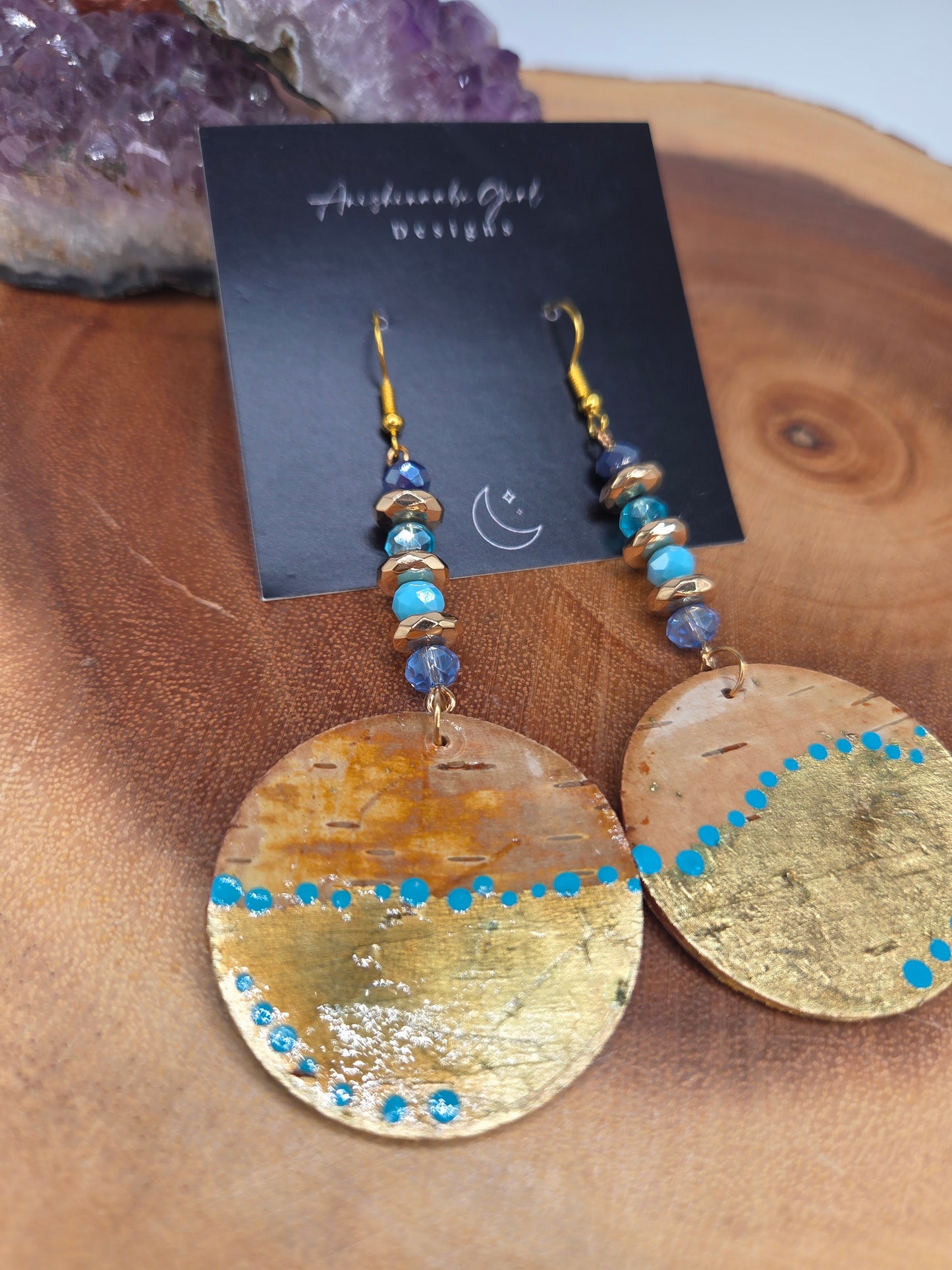 Gold Gilded birchbark Earrings