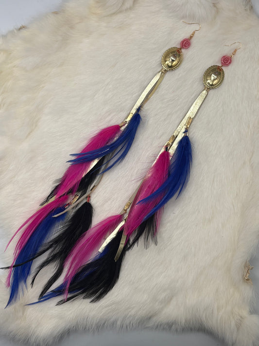 Electric Glam Feather Earrings