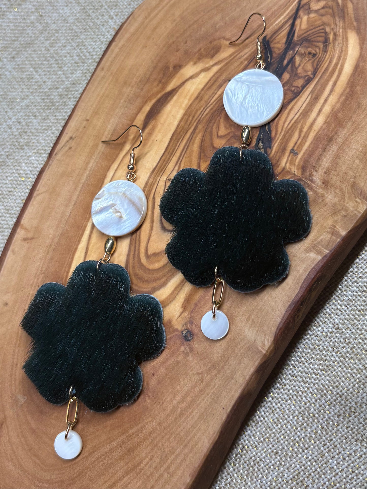 Shell & Sealskin Earring