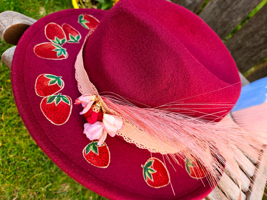Handpainted Heart Medicine Fedora