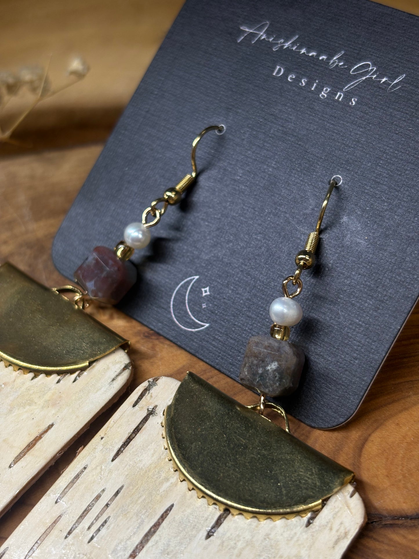 Birchbark, Picture Jasper, & Fresh Water Pearl