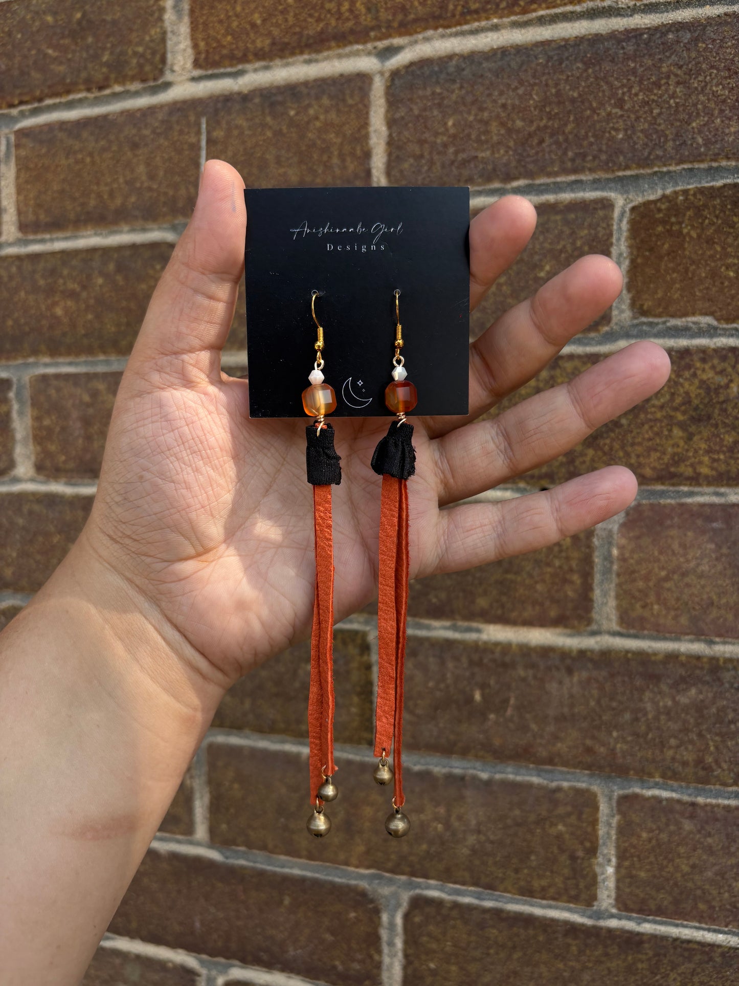 Leather Bell Earrings