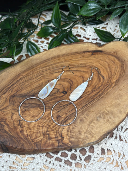 Gold Shell Drop Earrings