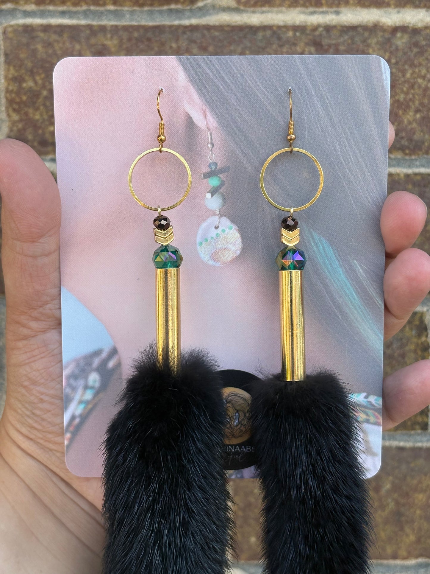 Mink Tail Earrings
