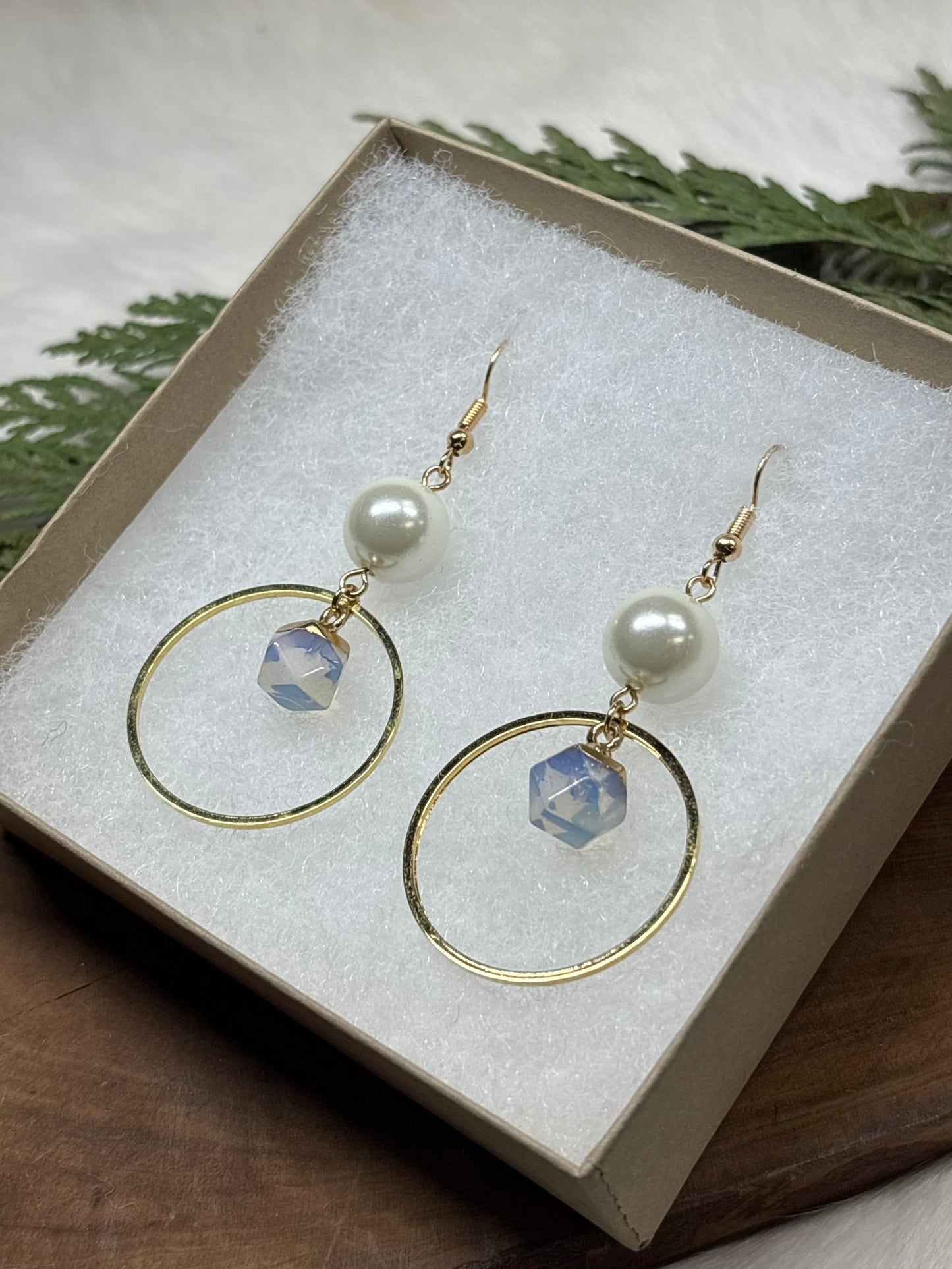 Gem Stone Earrings - Moonstone