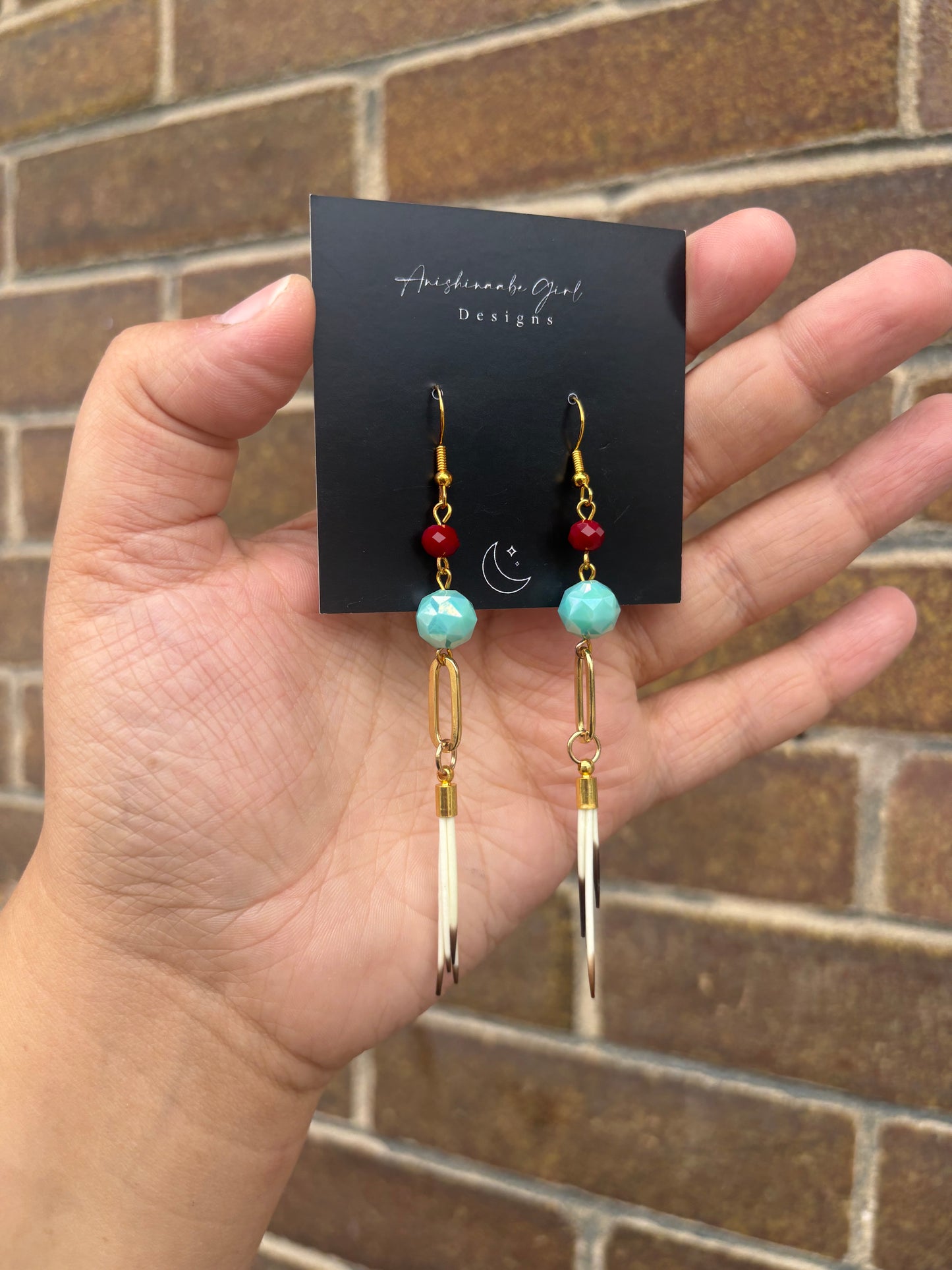 Porcupine Quill Drop Earrings