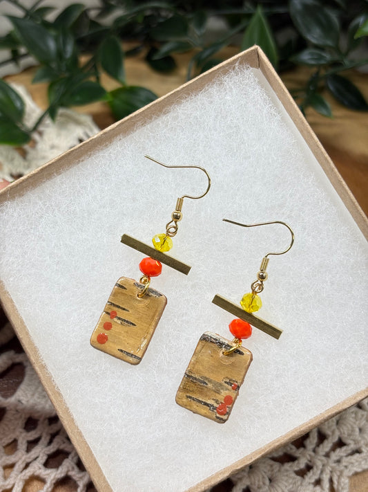Mini Birchbark Earrings