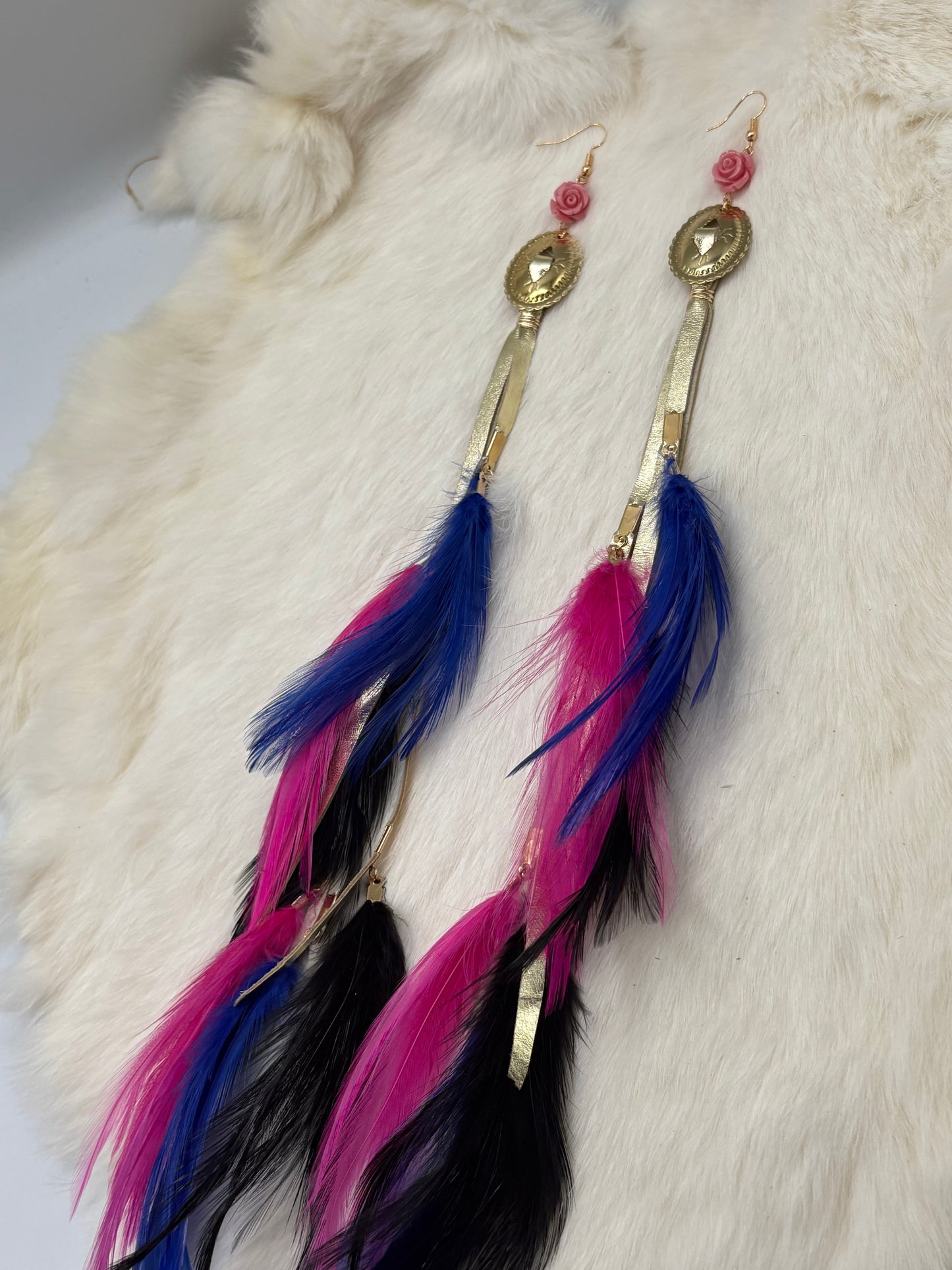 Electric Glam Feather Earrings