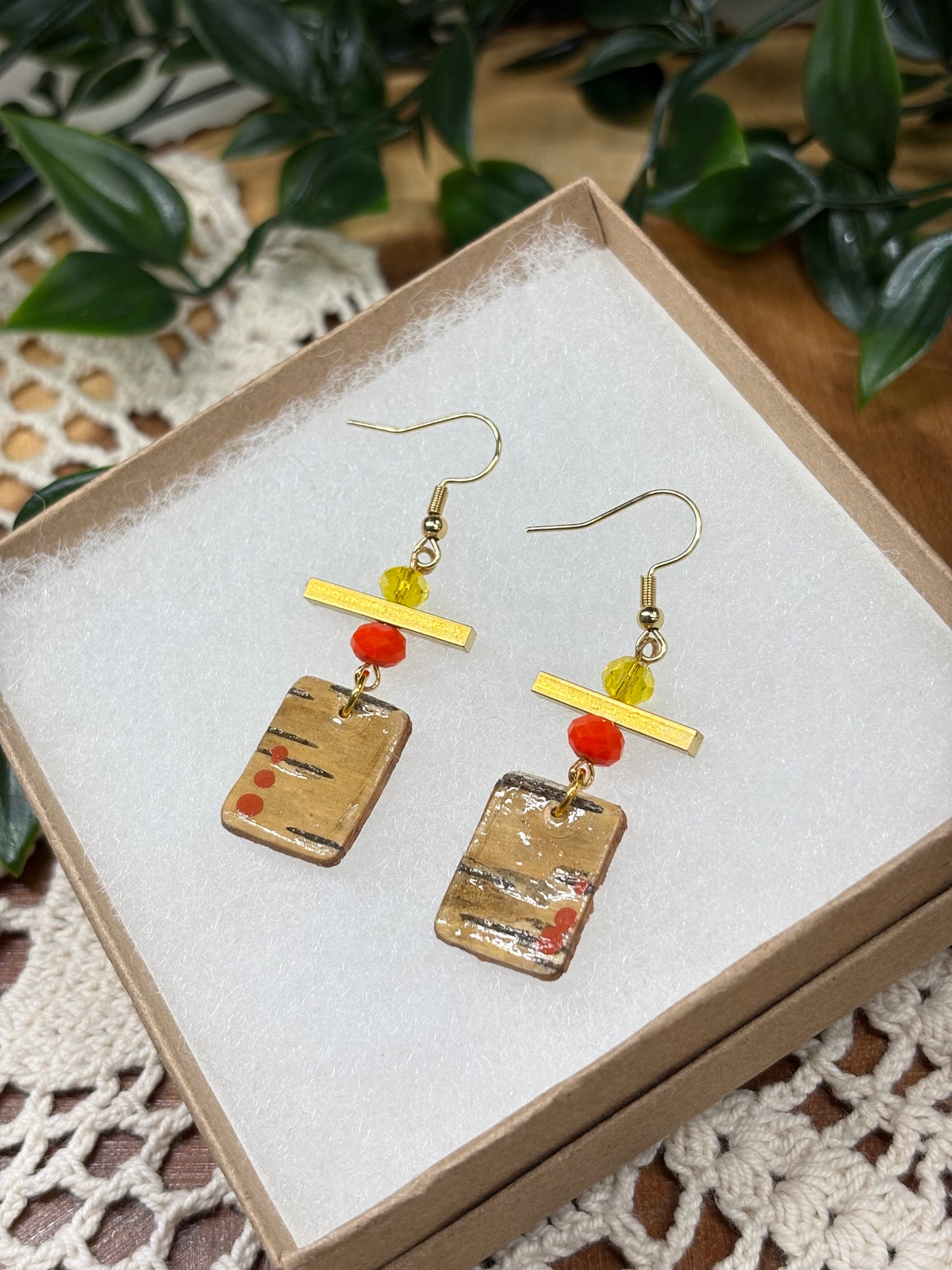 Mini Birchbark Earrings