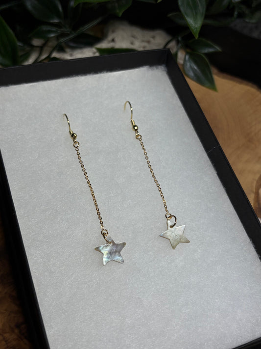 Star Shell Drop Earrings