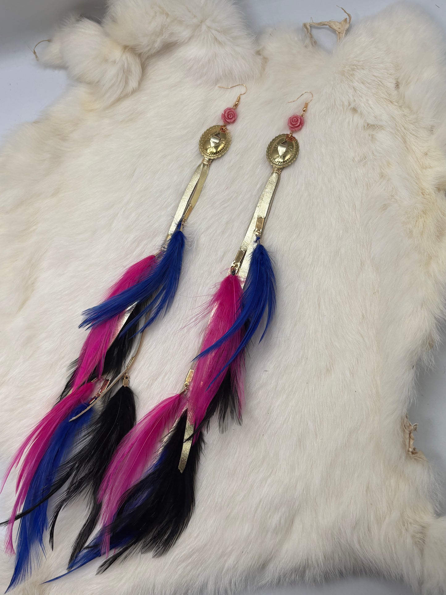 Electric Glam Feather Earrings